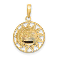 Load image into Gallery viewer, 10K W/Rhodium Sun and Moon Pendant
