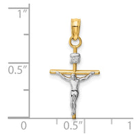 Load image into Gallery viewer, 10k Two-tone INRI Crucifix Pendant
