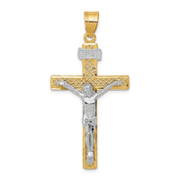 Load image into Gallery viewer, 10k Two-tone INRI Crucifix Pendant
