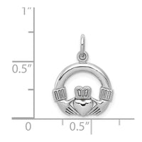 Load image into Gallery viewer, 10k White Gold Claddagh Charm
