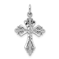 Load image into Gallery viewer, 10K White Gold Diamond-Cut Cross Charm
