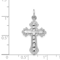 Load image into Gallery viewer, 10K White Gold Diamond-Cut Cross Charm
