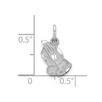 Load image into Gallery viewer, 10K White Gold Praying Hands Charm
