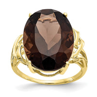 Load image into Gallery viewer, 10k Smoky Quartz Ring
