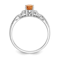 Load image into Gallery viewer, 10k White Gold Citrine and Diamond Ring
