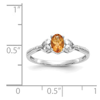 Load image into Gallery viewer, 10k White Gold Citrine and Diamond Ring
