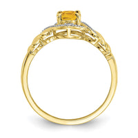 Load image into Gallery viewer, 10K Citrine and Diamond Ring
