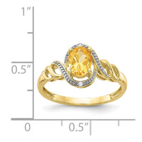 Load image into Gallery viewer, 10K Citrine and Diamond Ring
