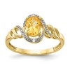 10K Citrine and Diamond Ring