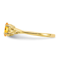 Load image into Gallery viewer, 10k Polished Genuine Citrine Birthstone Ring
