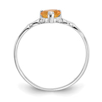 Load image into Gallery viewer, 10k White Gold Polished Genuine Citrine Birthstone Ring
