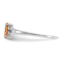 Load image into Gallery viewer, 10k White Gold Polished Genuine Citrine Birthstone Ring

