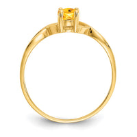 Load image into Gallery viewer, 10k Polished Genuine Citrine Birthstone Ring
