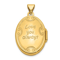Load image into Gallery viewer, 10k Love You Always Swirl Reversible Locket
