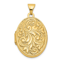 Load image into Gallery viewer, 10k Love You Always Swirl Reversible Locket
