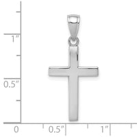Load image into Gallery viewer, 10k White Gold Polished Cross Pendant
