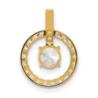 Load image into Gallery viewer, 10K Tiara Collection Polished CZ Pendant
