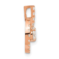 Load image into Gallery viewer, 10K Tiara Collection Rose Gold Polished CZ Pendant
