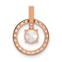 Load image into Gallery viewer, 10K Tiara Collection Rose Gold Polished CZ Pendant
