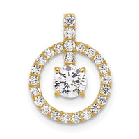 Load image into Gallery viewer, 10K Tiara Collection Polished CZ Pendant

