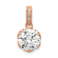 Load image into Gallery viewer, 10K Tiara Collection Rose Gold Polished CZ Pendant
