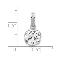Load image into Gallery viewer, 10K Tiara Collection White Gold Polished CZ Pendant
