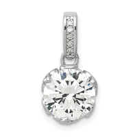 Load image into Gallery viewer, 10K Tiara Collection White Gold Polished CZ Pendant

