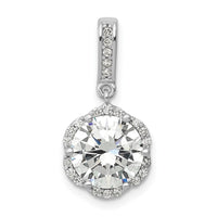 Load image into Gallery viewer, 10K Tiara Collection White Gold Polished CZ Pendant
