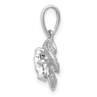 Load image into Gallery viewer, 10K Tiara Collection White Gold Polished CZ Pendant
