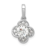Load image into Gallery viewer, 10K Tiara Collection White Gold Polished CZ Pendant

