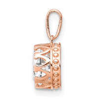Load image into Gallery viewer, 10k Tiara Collection Rose Gold Polished CZ Pendant
