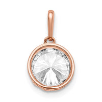 Load image into Gallery viewer, 10k Tiara Collection Rose Gold Polished CZ Pendant
