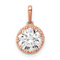 Load image into Gallery viewer, 10k Tiara Collection Rose Gold Polished CZ Pendant
