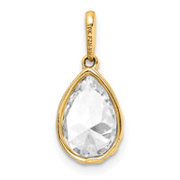 Load image into Gallery viewer, 10k Tiara Collection Polished Pear CZ Pendant

