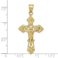Load image into Gallery viewer, 10k INRI Fleur De Lis Crucifix Pendant
