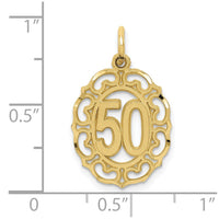 Load image into Gallery viewer, 10k #50 in Oval Pendant
