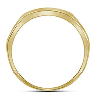 Load image into Gallery viewer, 10kt Two-tone Yellow Gold Mens Round Diamond Grooved Wedding Band Ring 1/4 Cttw
