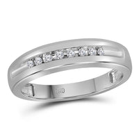 Load image into Gallery viewer, 10kt White Gold His Hers Round Diamond Cluster Matching Wedding Set 5/8 Cttw
