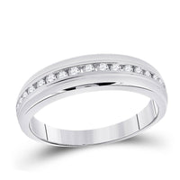 Load image into Gallery viewer, 10kt White Gold His Hers Round Diamond Heart Matching Wedding Set 1 Cttw
