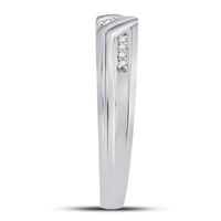 Load image into Gallery viewer, 10kt White Gold His Hers Round Diamond Square Matching Wedding Set 1/3 Cttw
