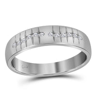 Load image into Gallery viewer, 14kt White Gold His Hers Round Diamond Cluster Matching Wedding Set 5/8 Cttw
