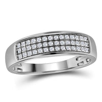 Load image into Gallery viewer, 14kt White Gold His Hers Round Diamond Halo Matching Wedding Set 7/8 Cttw
