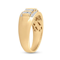 Load image into Gallery viewer, 10kt Yellow Gold Mens Round Diamond Wedding Band Ring 1 Cttw
