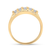 Load image into Gallery viewer, 10kt Yellow Gold Mens Round Diamond Wedding Band Ring 1 Cttw
