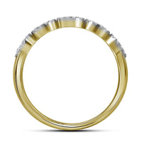 Load image into Gallery viewer, 14kt Yellow Gold Princess Diamond Square Bridal Wedding Ring Band Set 1 Cttw
