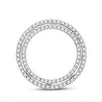 Load image into Gallery viewer, 10kt White Gold Womens Round Diamond Circle Pendant 1/4 Cttw
