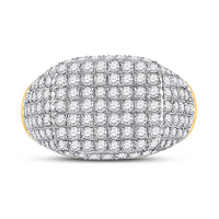 Load image into Gallery viewer, 10kt Yellow Gold Mens Round Diamond Fashion Ring 2-1/4 Cttw
