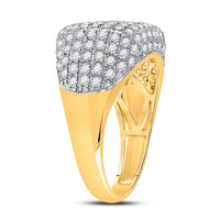 Load image into Gallery viewer, 10kt Yellow Gold Mens Round Diamond Fashion Ring 2-1/4 Cttw
