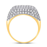 Load image into Gallery viewer, 10kt Yellow Gold Mens Round Diamond Fashion Ring 2-1/4 Cttw
