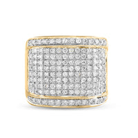 Load image into Gallery viewer, 10kt Yellow Gold Mens Round Diamond Fashion Ring 2 Cttw
